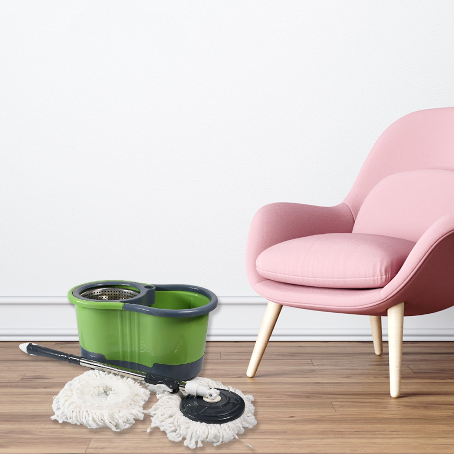 1183 MOP WITH BUCKET FOR FLOOR CLEANING/MOP FOR FLOOR CLEANING / FLOOR CLEANER MOP / SPIN MOP / MAGIC MOP / MOP STICK / SPIN MOP SET WITH BUCKET (B Grade) DeoDap 1183 MOP WITH BUCKET FOR FLOOR CLEANING/MOP FOR FLOOR CLEANING / FLOOR CLEANER MOP / SPIN MOP / MAGIC MOP / MOP STICK / SPIN MOP SET WITH BUCKET (B Grade) DeoDap